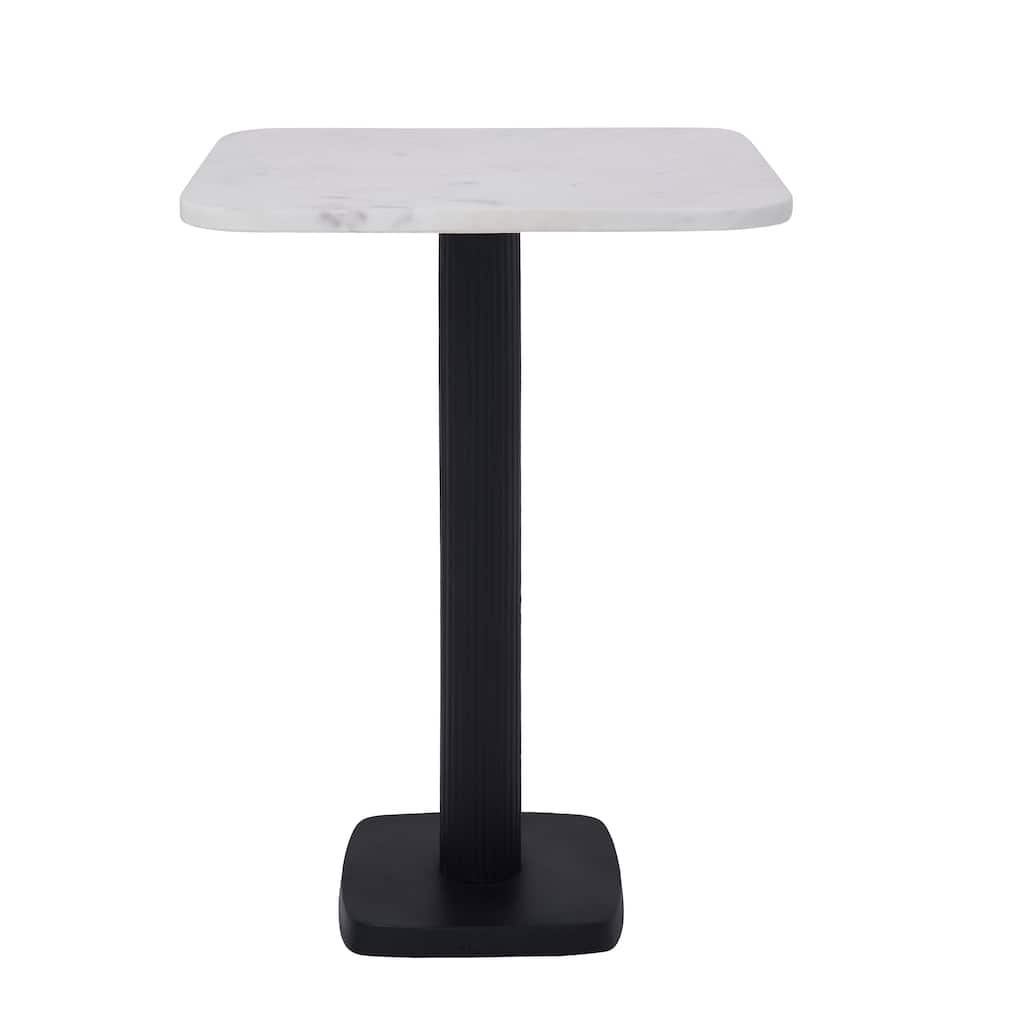 Renwil Laila Indoor Cast Aluminum Side Table, Matte Black