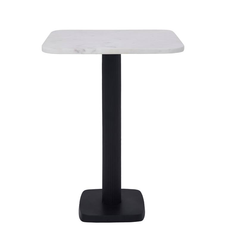 Renwil Laila Indoor Cast Aluminum Side Table, Matte Black