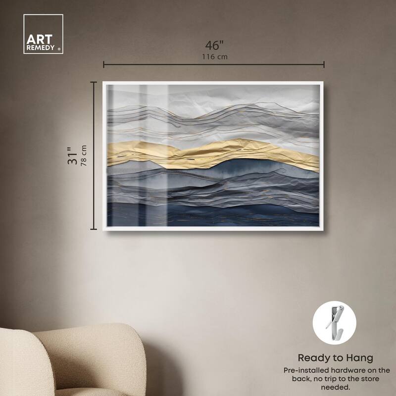 Flowing Golden Tide Shadowbox by Art Remedy