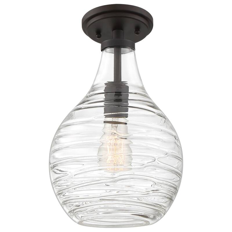 Bellevue Trinity 9" Wide Semi-Flush Ceiling Fixture - Old Bronze