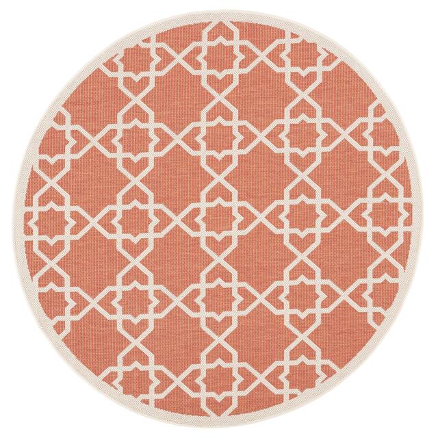 SAFAVIEH Courtyard Lawanda Trellis Indoor/ Outdoor Waterproof Patio Backyard Rug
