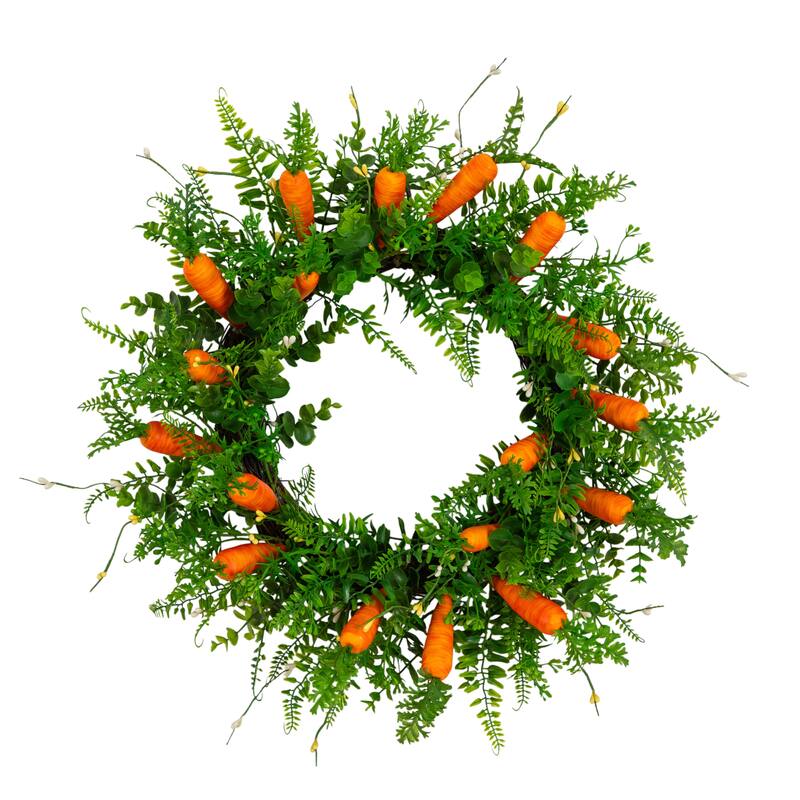 22-in Artificial Easter Fern and Carrots Wreath