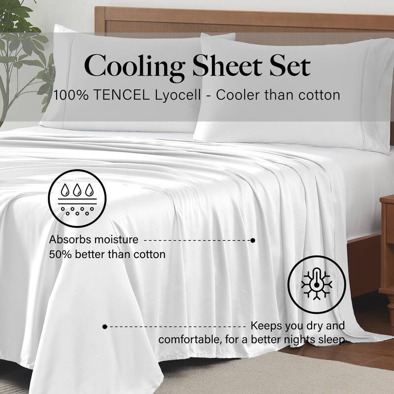 Modern Threads 100% Tencel Lyocell 4-Piece Sheet Set