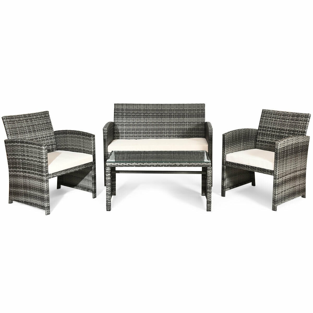 4 piece 2025 rattan garden set