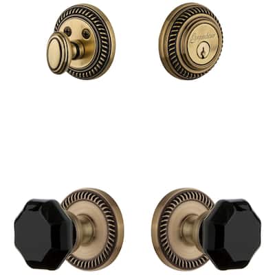 Grandeur Newport Solid Brass Rose Single Cylinder Keyed Entry Deadbolt