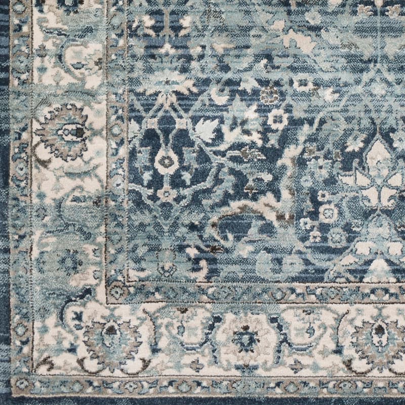 Annelie Navy & Teal Updated Traditional Area Rug - 5'1" x 7'4" - 5'1" x 7'4"