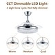 preview thumbnail 13 of 29, 36" Black Crystal Retractable Ceiling Fan with LED light and Remote