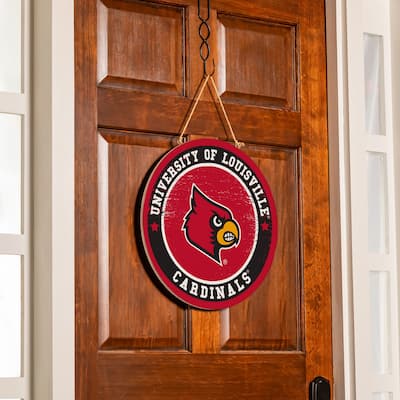 University of Louisville Wooden Door Decor Wall Sign - Multi-Color
