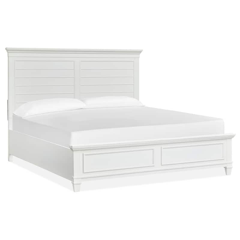 Magnussen Home Charleston White Dove Panel Bed - King