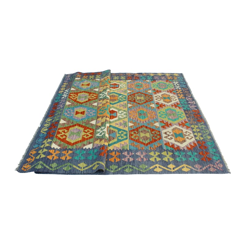 Flatweave Lucca Drk. Grey/Gold Rug - 6'6" x 9'10"