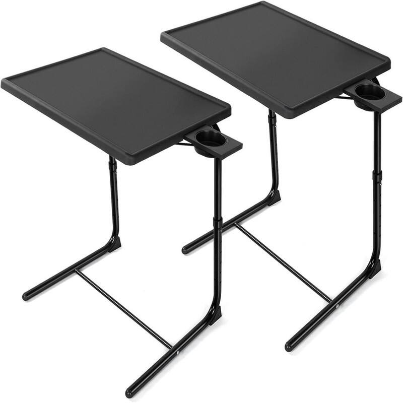 Adjustable TV Tray Table - Black