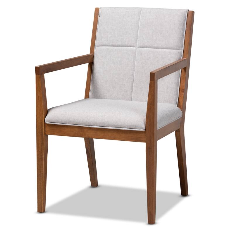 Theresa Mid-Century Modern 5-Piece Wood Dining Set-Greyish Beige