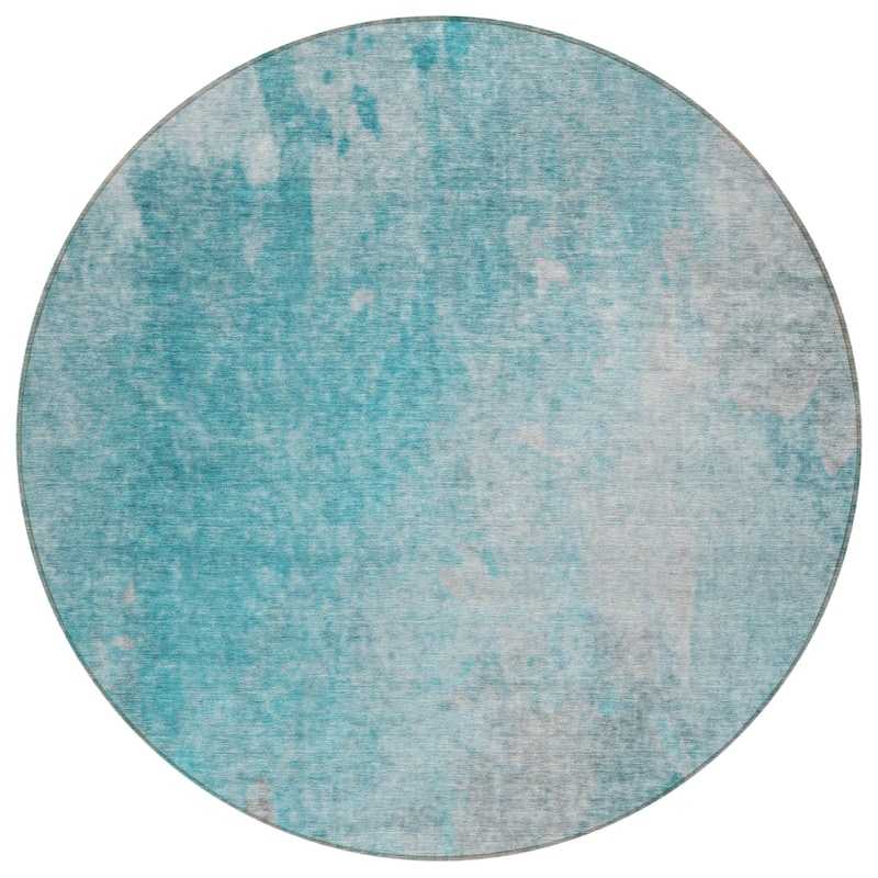 Machine Washable Indoor/ Outdoor Abstract Solid Chantille Rug