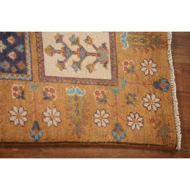 Garden Design Kazak Oriental Accent Rug Handmade Wool Carpet - 2'8"x 4'3"