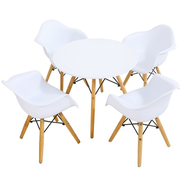 White round top kids table
