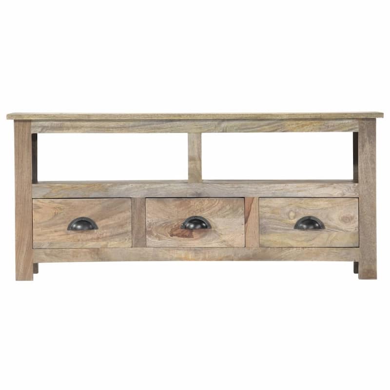vidaXL TV Stand 43.3"x11.8"x19.7" Solid Wood Mango