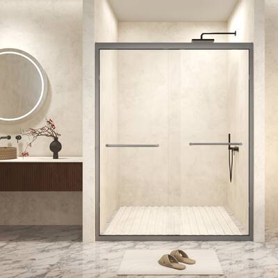 Aluminum Frame Double Sliding Shower Door