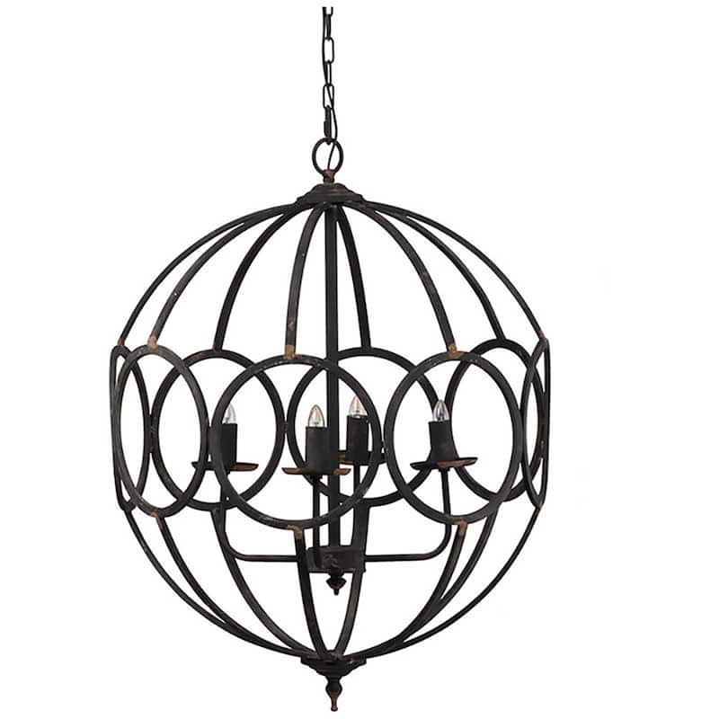 4 Light Metal Chandelier (Bulb Not Included)