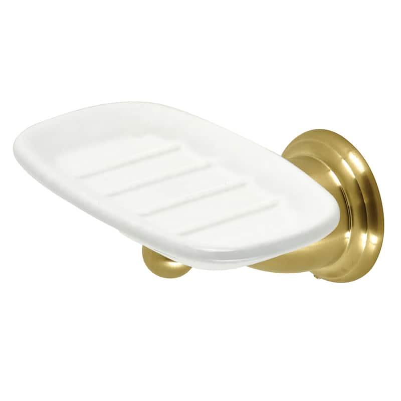 Kingston Brass Heritage Wall-Mount Soap Dish Holder - Brushed Brass