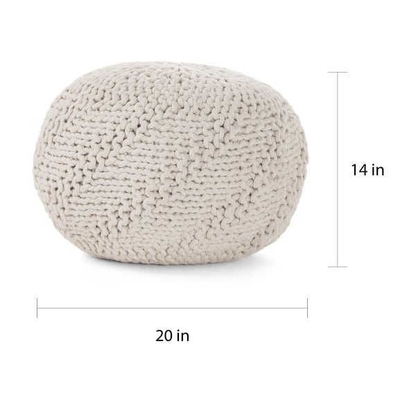 Hazel Indoor Handcrafted Modern Fabric Pouf by Christopher Knight Home ...