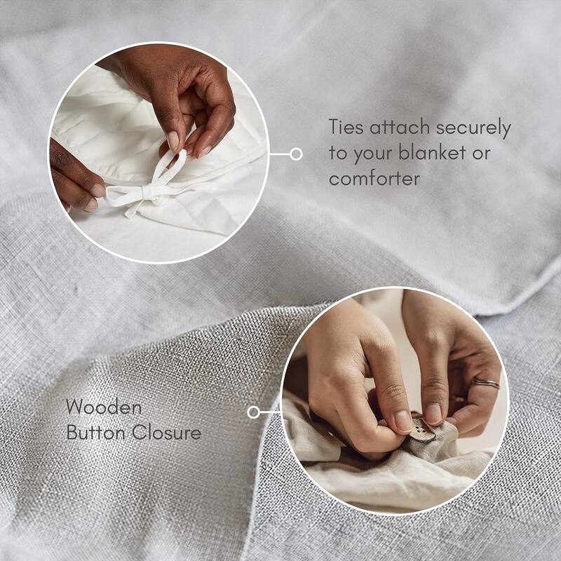 French Linen Duvet Cover for Weighted Blanket