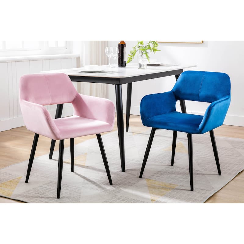 Porthos Home Giana Velvet/ Steel Dining Chairs (Set of 2)