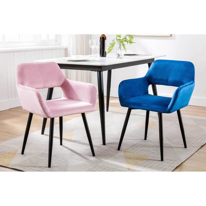Porthos Home Giana Dining Room Chair, Velvet Upholstery, Metal Legs