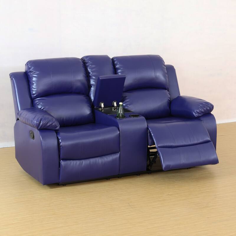 KISRAIS 73.5" Wide Faux Leather Manual Reclining Loveseat