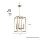 preview thumbnail 4 of 8, Hunter Sunjai 4 Light Modern Candle Pendant - Entry, Dining room - Caged, Glam, Candle