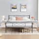 Option Black Bed-White Nightstands