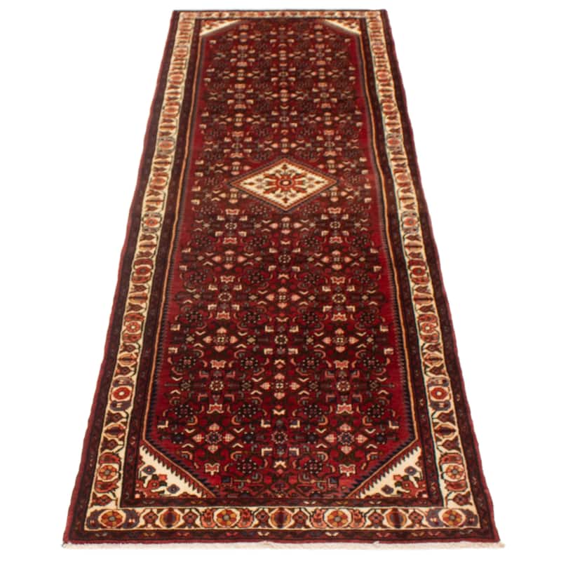 ECARPETGALLERY Hand-knotted Andelz Red Wool Rug - 3'8 x 12'4