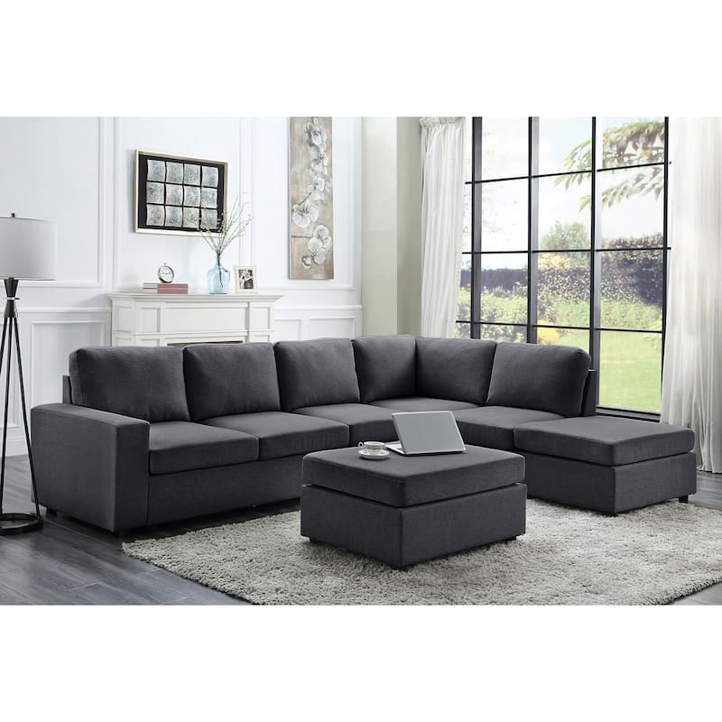 Modular Sectional Sofa with Ottoman