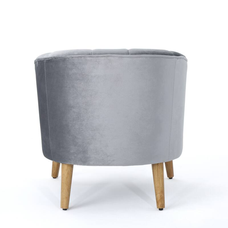 Modern 27.5" Upholstered Club Chair with Rubber Wood Legs for Living Room