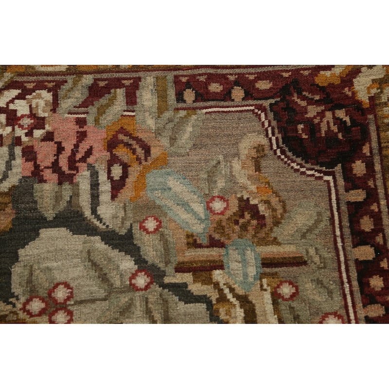 Vegetable Dye Kilim Turkish Oriental Area Rug Flat-weave Wool Carpet ...