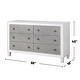 preview thumbnail 3 of 3, 6 Drawers Wooden Dresser in Rustic Gray and Weathered White