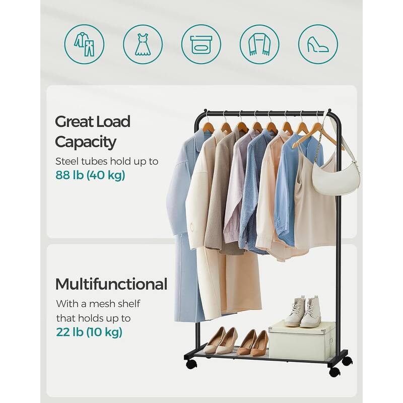 Clothes Rack with Wheels - 15.9*35.8*62.2inch
