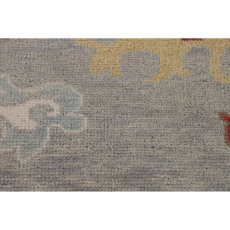 Floral Oushak Oriental Area Rug Handmade Wool Carpet - 8'11" x 11'6"