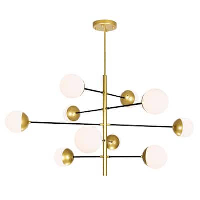 Compass 10 Light Chandelier With Medallion Gold Finish - Medallion Gold