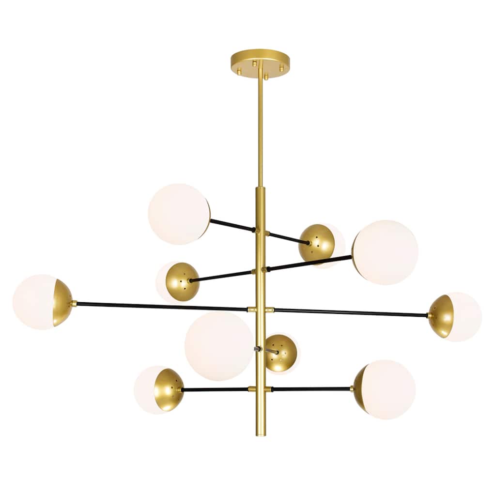 Compass 10 Light Medallion Gold Chandelier - Medallion Gold