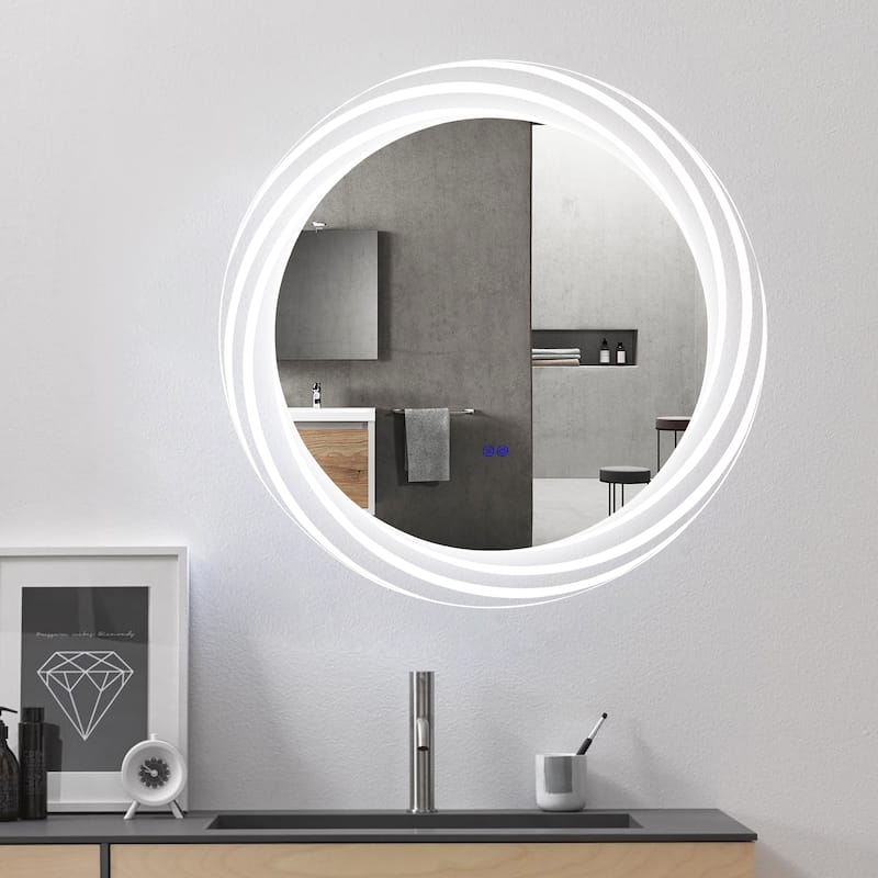 Frameless Back Lit LED Mirror - Silver