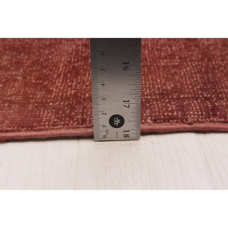 ECARPETGALLERY Hand-knotted Vibrance Dark Coral Wool Rug - 7'10 x 10'9