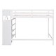 preview thumbnail 8 of 14, Full Size Loft Bed with Built-In Storage Wardrobe and Staircase