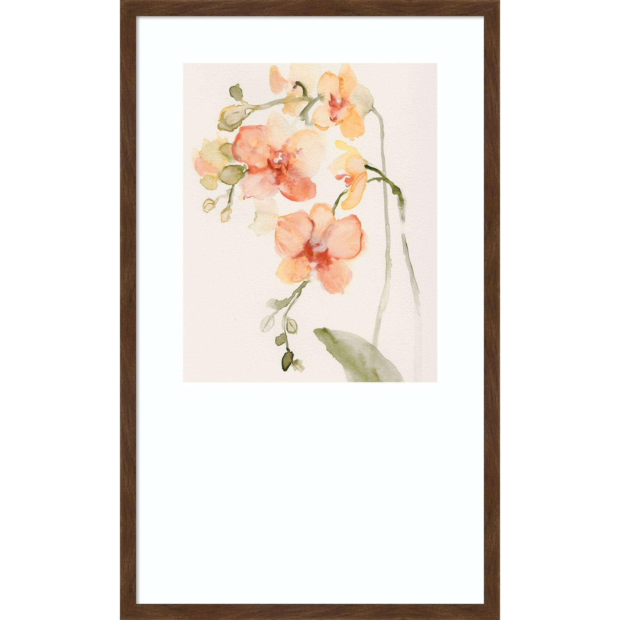 Autumn Orchid ll by Victoria Barnes Wood Framed Wall Art Print