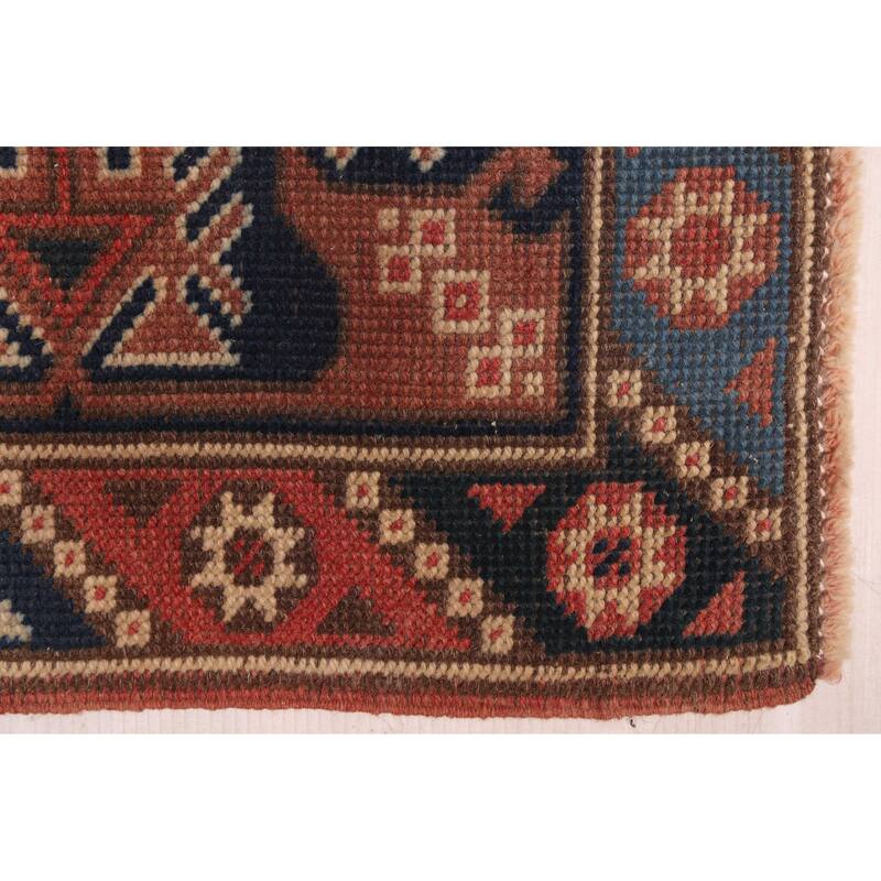 ECARPETGALLERY Hand-knotted Oushak Red Wool Rug - 4'1 x 6'7