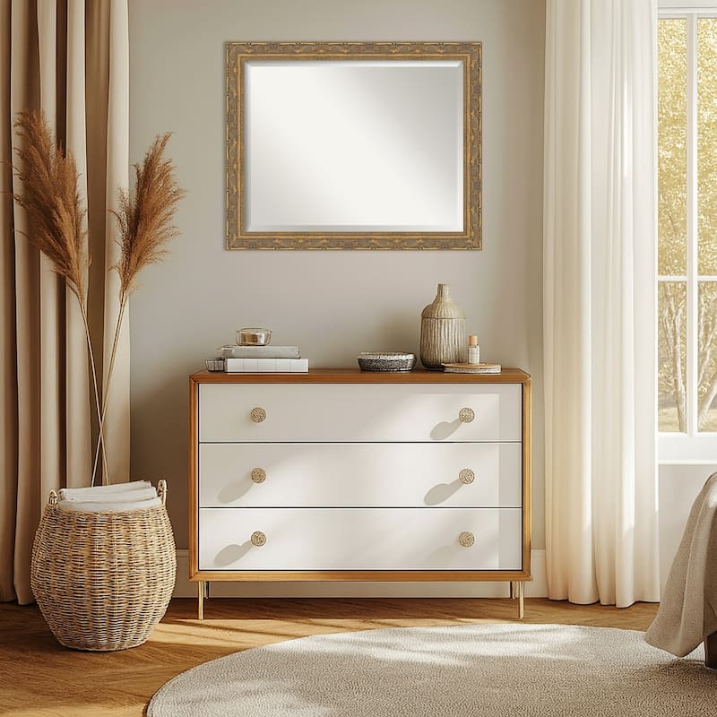 Filigree Beveled Framed Wall Mirror