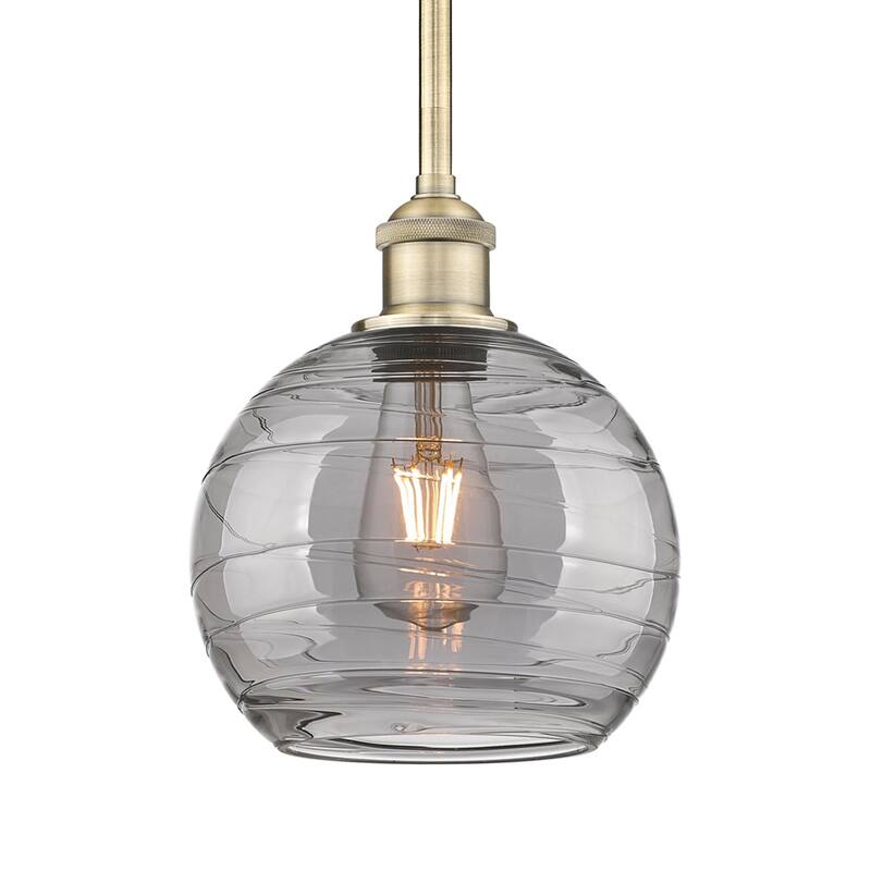 Innovations Lighting 616-1S 9 8 Athens Deco Swirl Pendant Athens Deco - Antique Brass