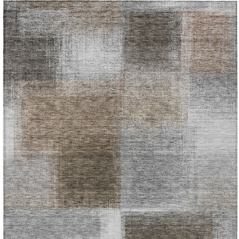 HomeRoots Abstract Transitional Rectangle Outdoor Rug