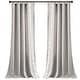 preview thumbnail 10 of 15, Lush Decor Luxury Modern Geo Linen Like Embroidery Border Window Curtain Panel