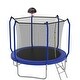 preview thumbnail 4 of 7, Trampoline with Basketball Hoop, Outdoor Trampoline with Enclosure Net