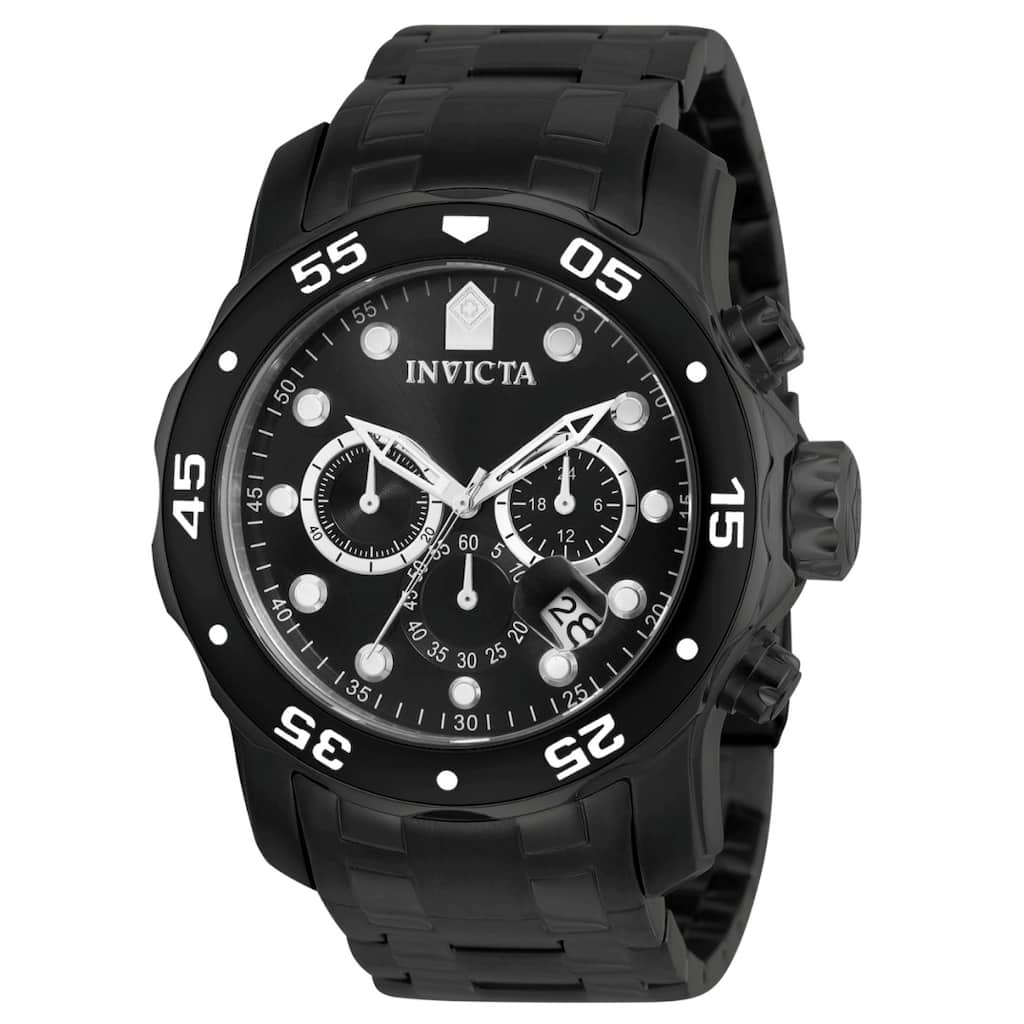 Invicta Men's 0076 Pro Diver Quartz Chronograph Black Dial Watch